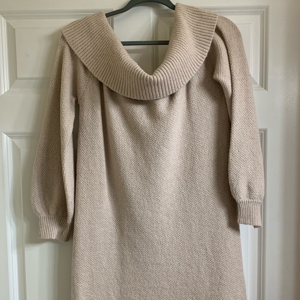Off the shoulder sweater dress